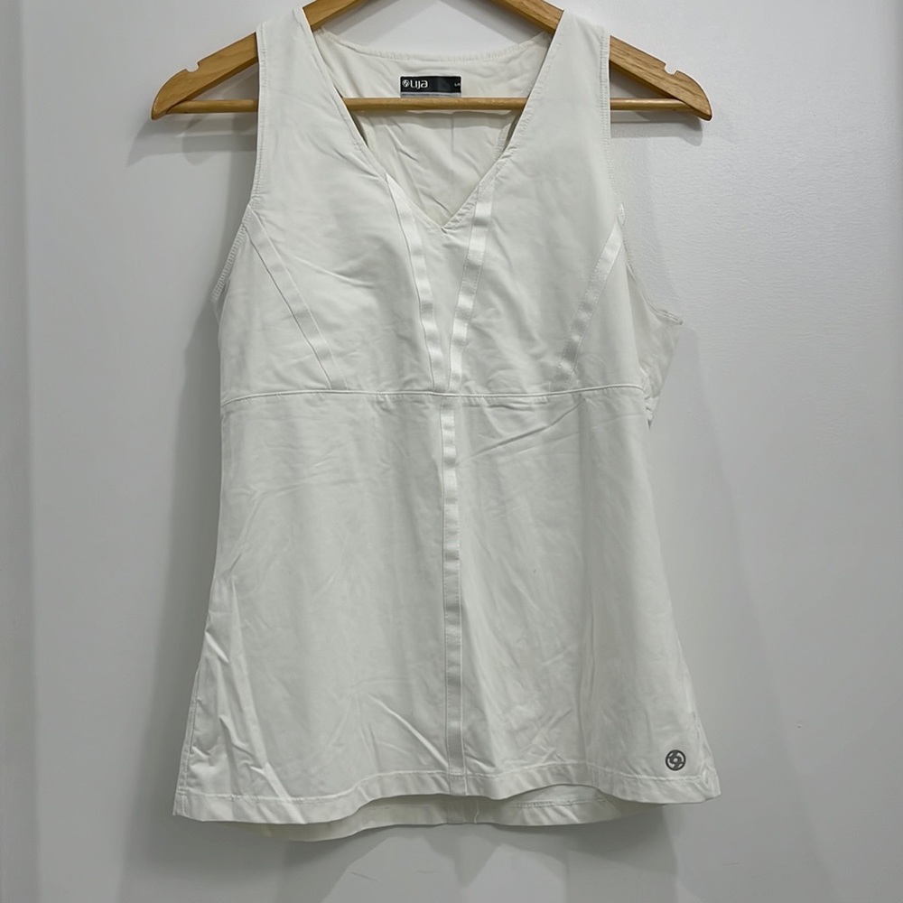 Barely worn white Lija tank top size large